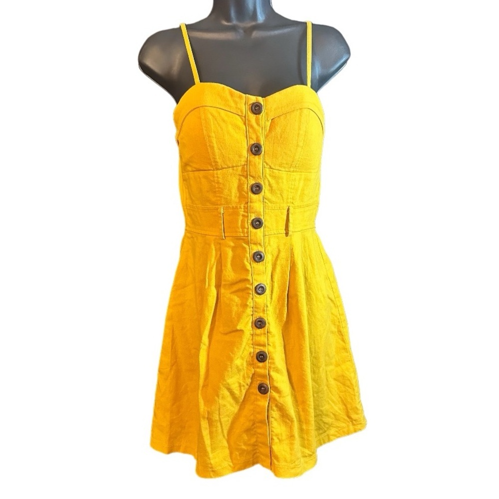 🔴$1SALE$ Yellow button down dress